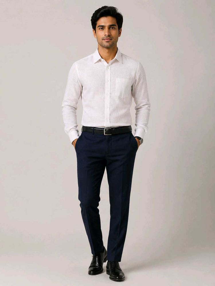 plain white formal shirt