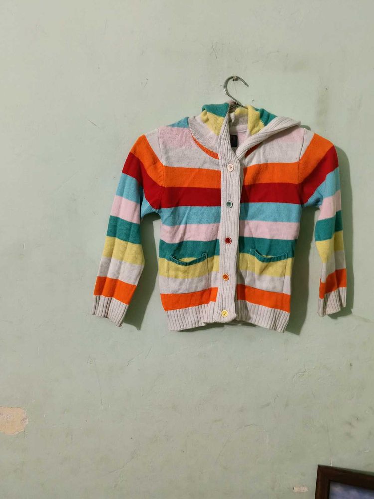 Colorful Striped Cardigan