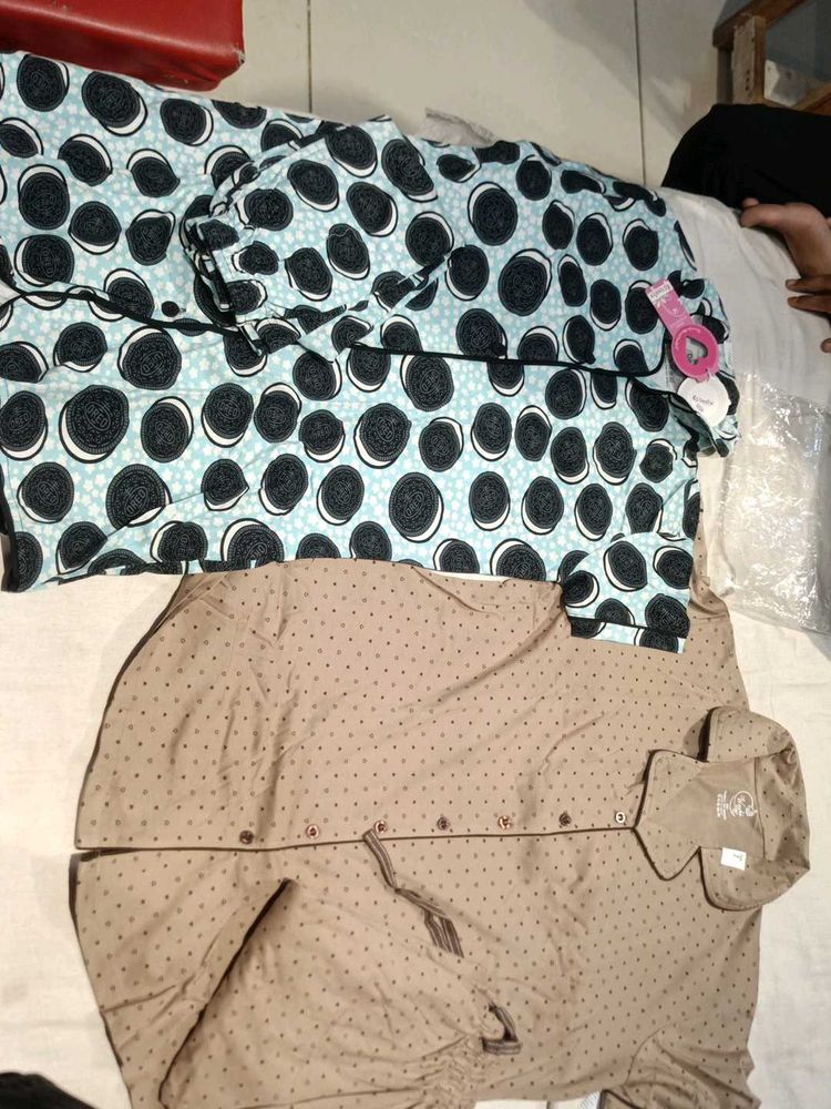 Polka Dot &amp; Cookie Print Pajama Set