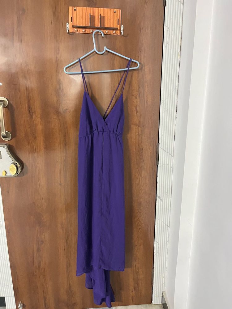 Purple Spaghetti Strap Maxi Dress