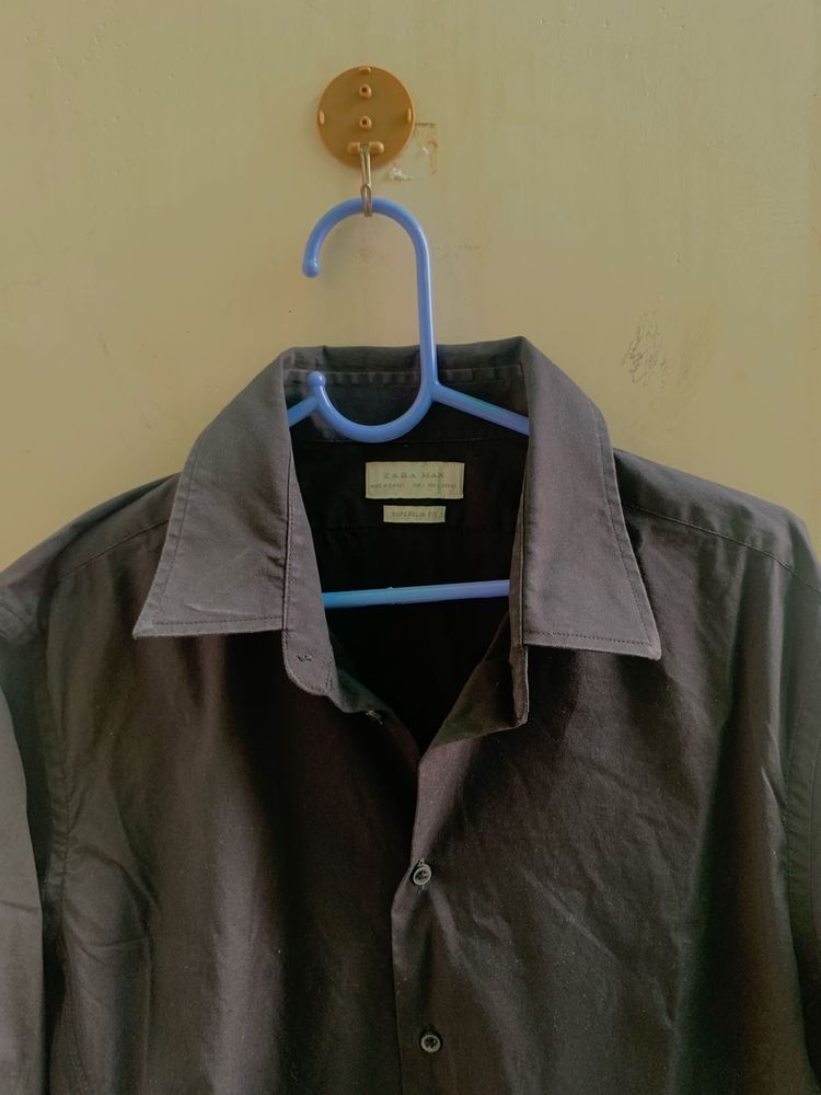 Zara Man Black partywear Shirt