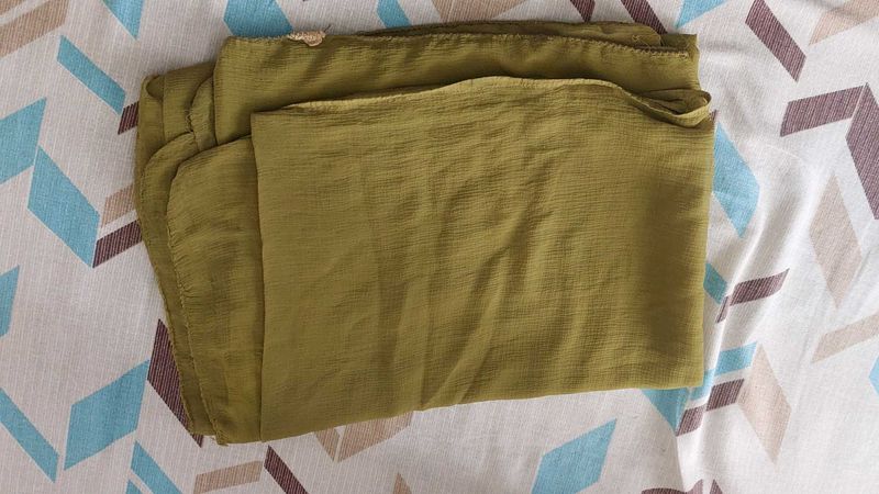Olive Green Crushed Dupatta