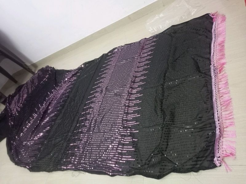 Designer georgette double Shade sequence Saree
