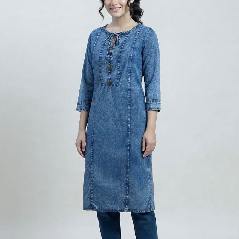 Denim Style Kurta 34-36 fit