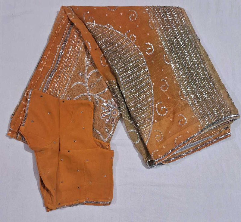 Embellished Saree with Blouse