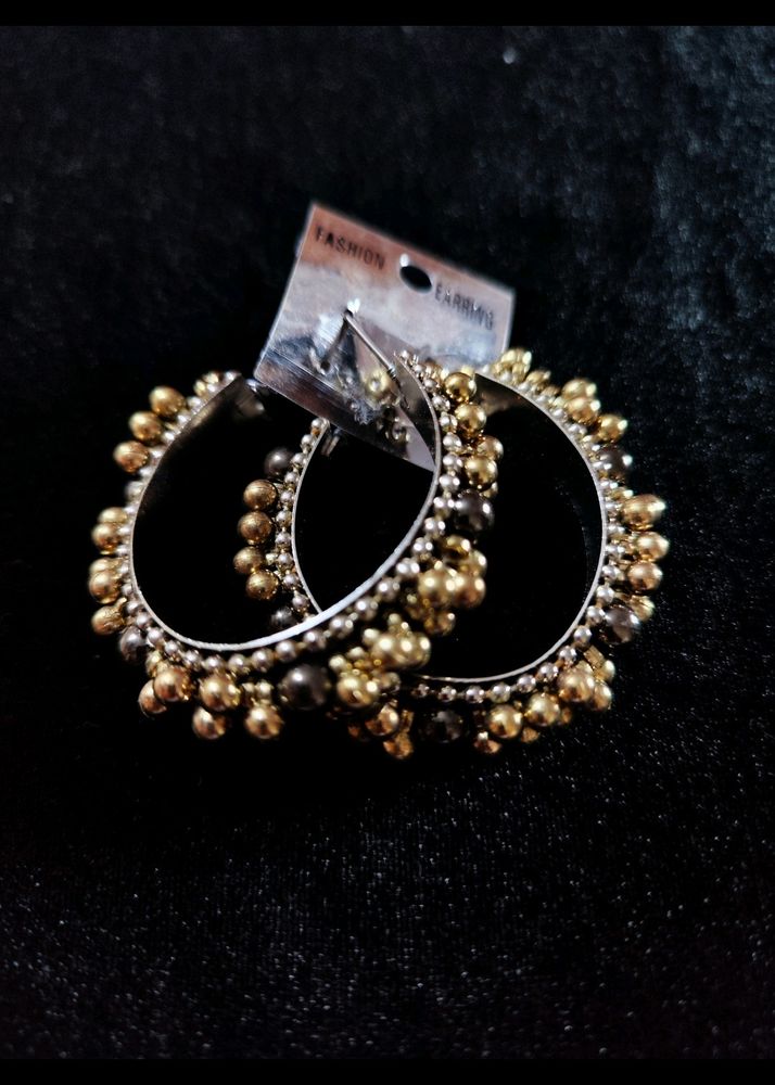 Boho Beaded Hoop Earrings