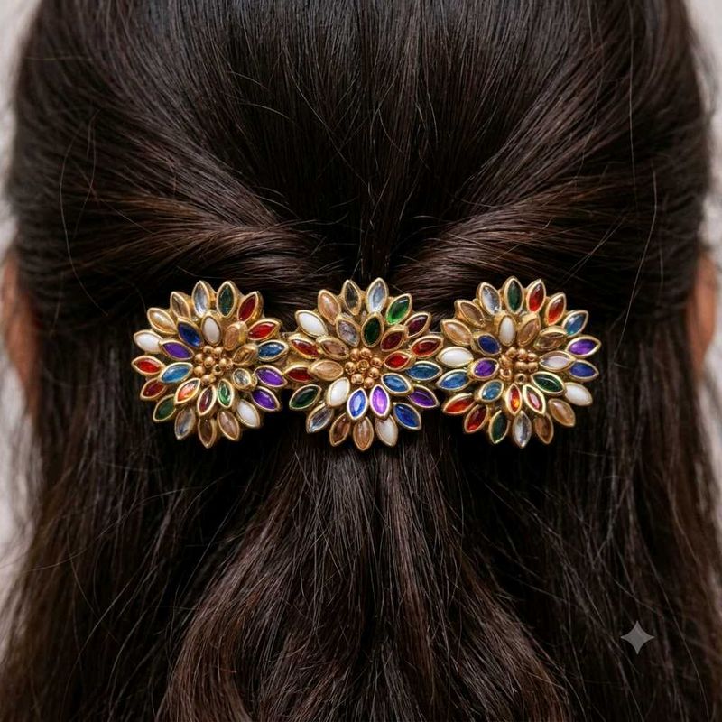 Boho Hair Clips Set - Multicolo