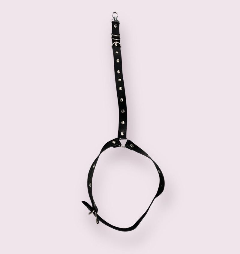 Black Faux Leather Harness