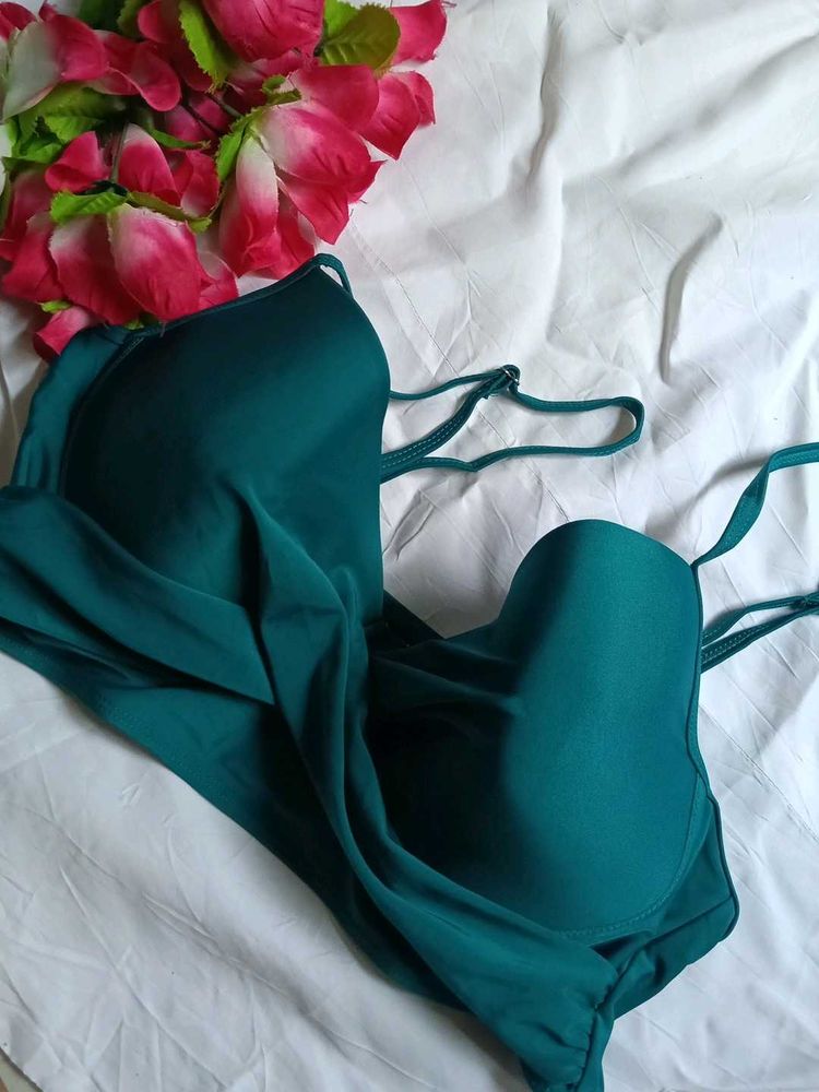 Teal Push-Up Bra