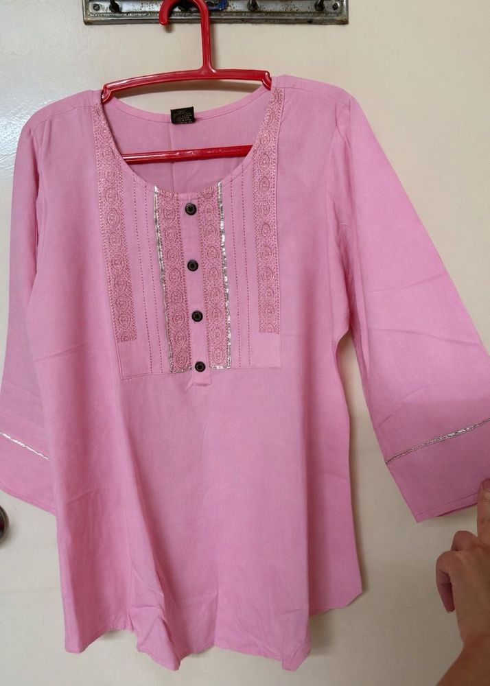 👚Pink Cotton Blend Top XXL (44”)