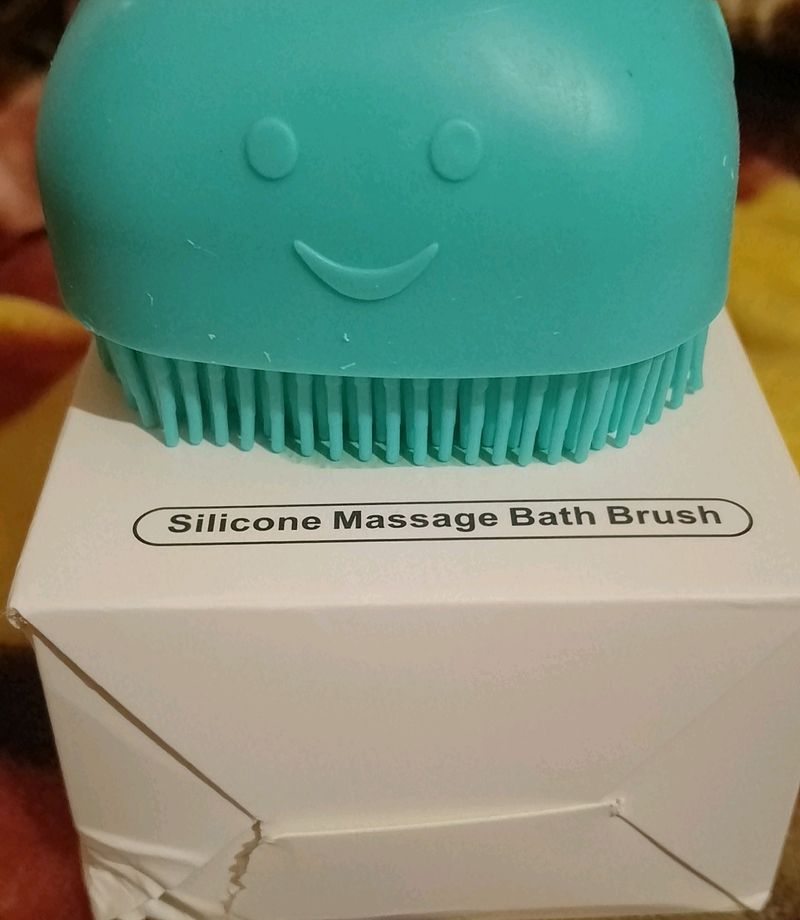 SILICONE MASSAGE BATH BRUSH WITH DISPENSER 🧽