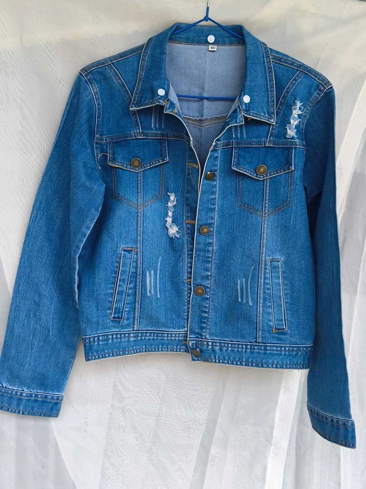 Distressed Blue Denim Jacket