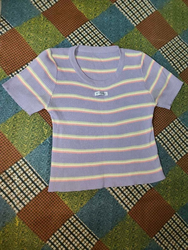 Cute Striped Knit Top