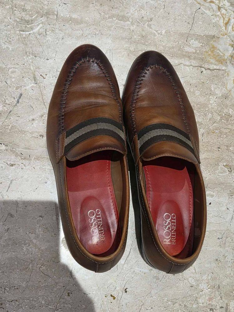 Men's Brown Leather Loafers