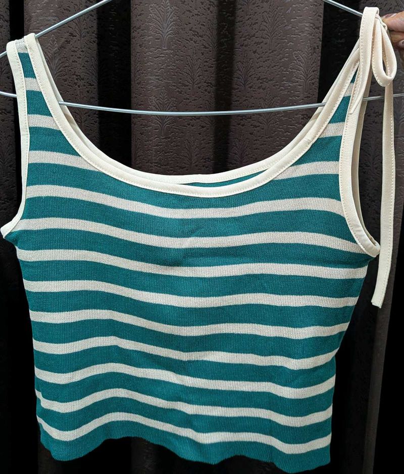 Striped Crop Tank Top