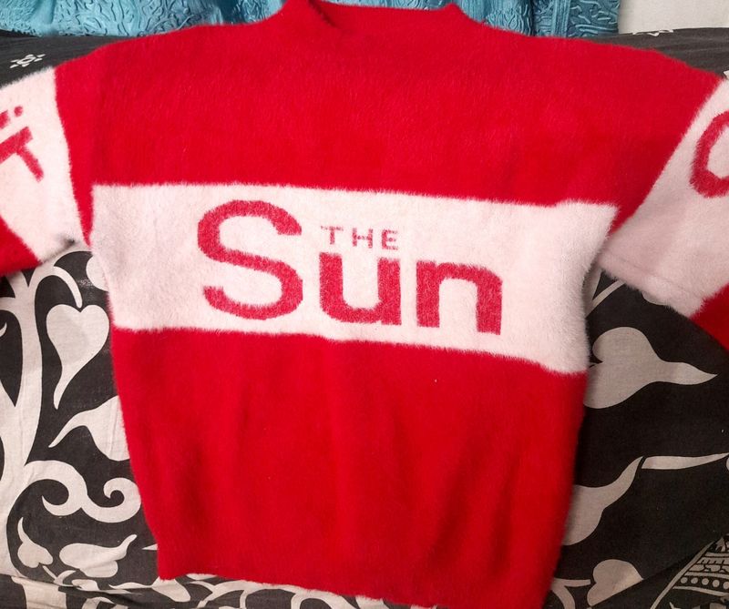🔥Price Drop 🔥Red Color Sweater For 4 To 6 Yrs Ki