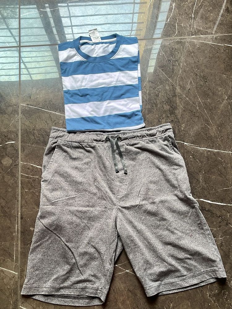 Men's Westside shorts &amp; Striped T-Shirt set