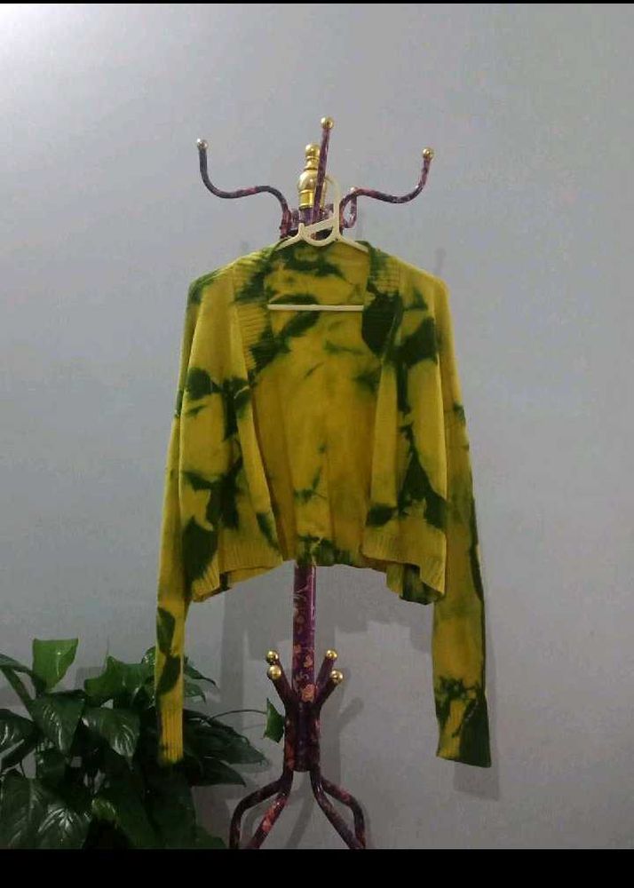 Tie-Dye Knit Cardigan