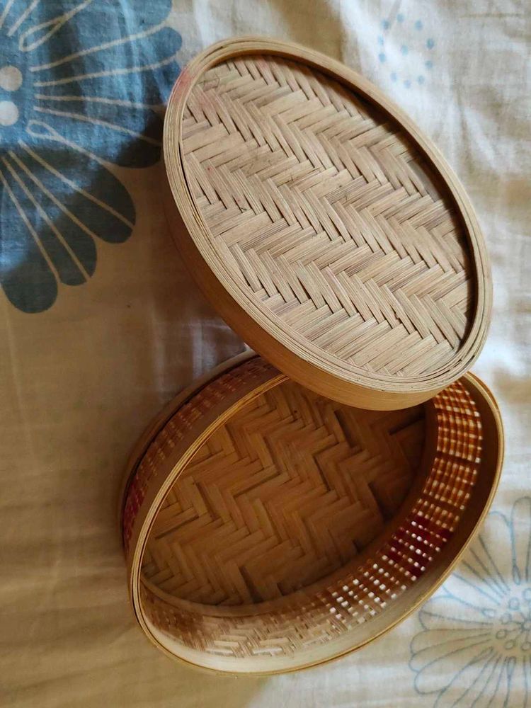 Woven Bamboo Trinket Box 💯💯
