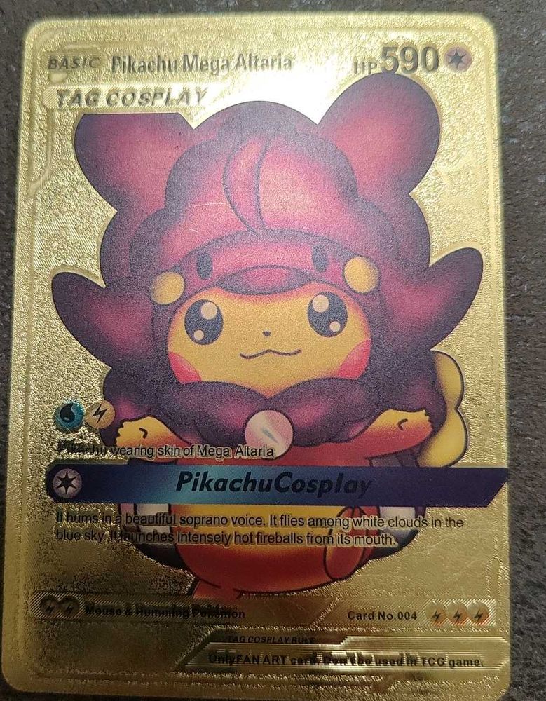 RARE - Pikachu Mega Altaria - Cosplay Card