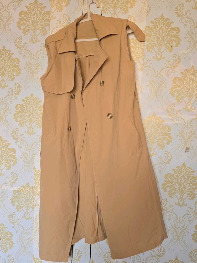 Sleeveless Trench Coat Vest