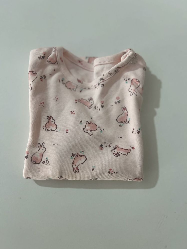 Cute Bunny Print Baby Girl Onesie