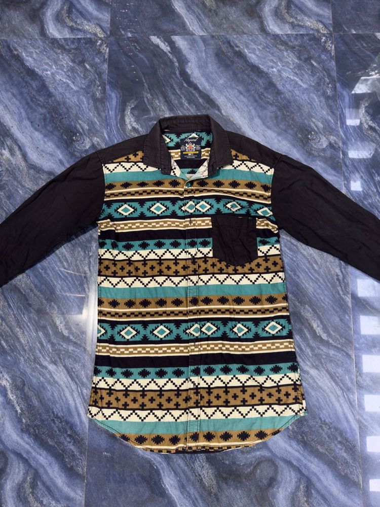 Southwestern Pattern Button-Up Shirt