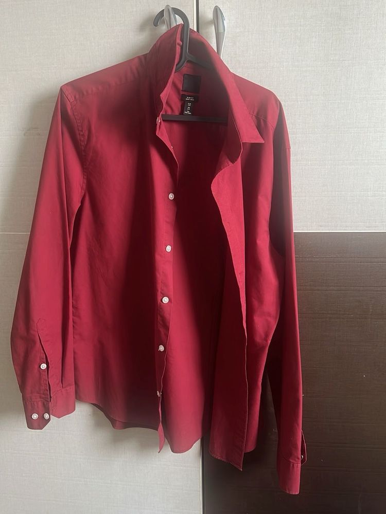 Brand new Classic maroon Long Sleeve Shirt
