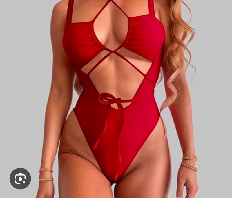Bold Red One-Piece Swimsuit