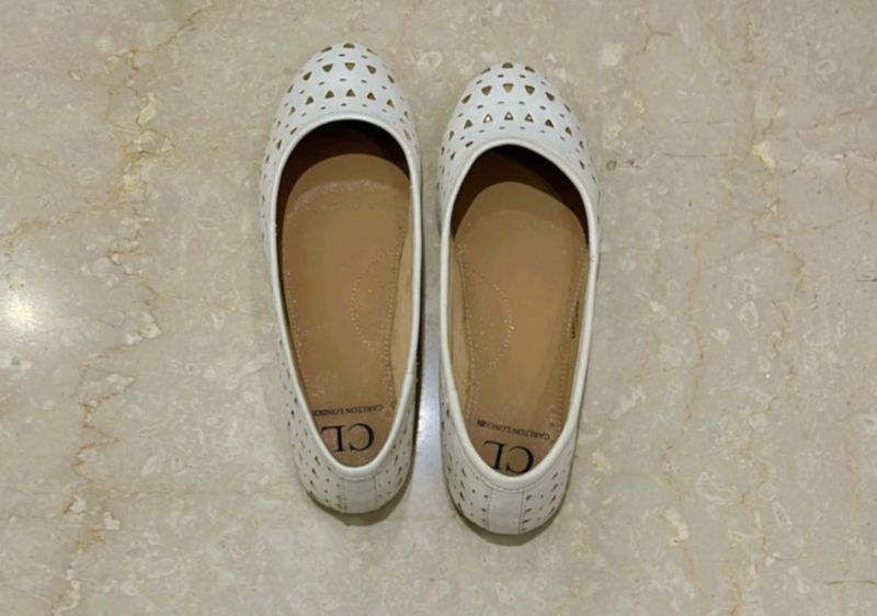 Cute White Ballerinas (size is 37)