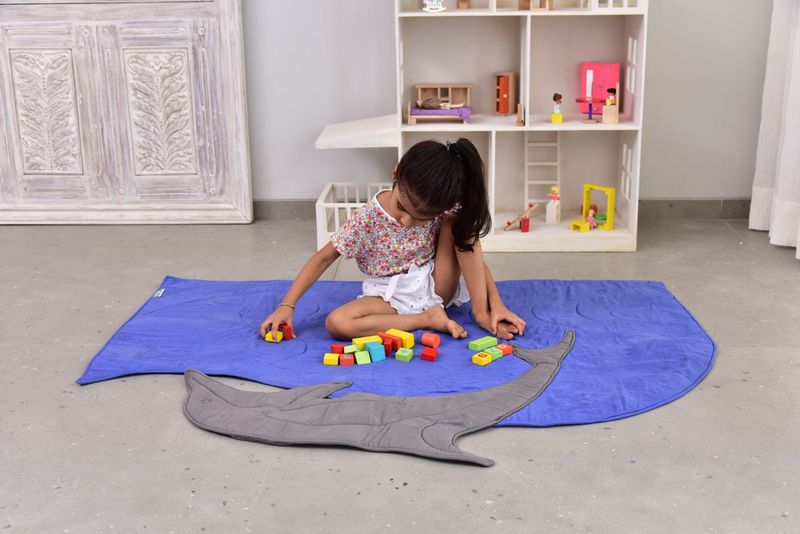 Kids Playmat-Dolphin with Waves