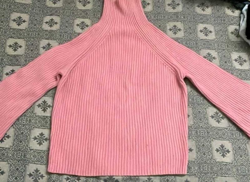 Pink Turtleneck Sweater