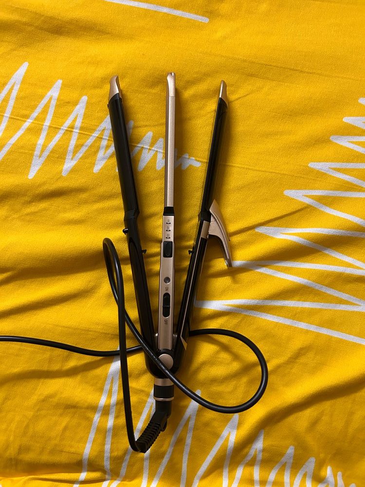 3-in-1 Hair Curler and Straightener