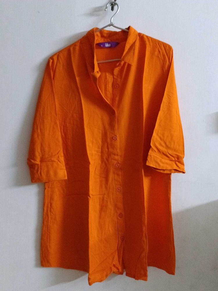 Vibrant Orange Shirt Kurti