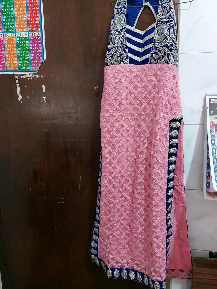 Pink &amp; Blue Embellished Dress