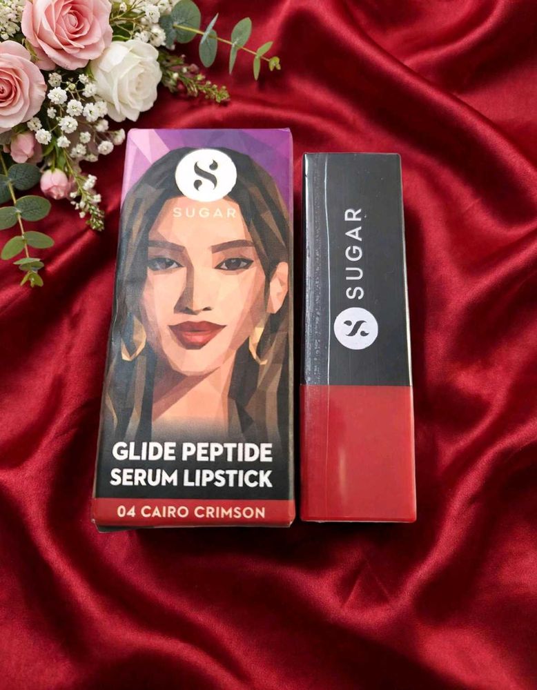 SUGAR Glide Peptide Serum Lipstick 04 Cairo Crimso