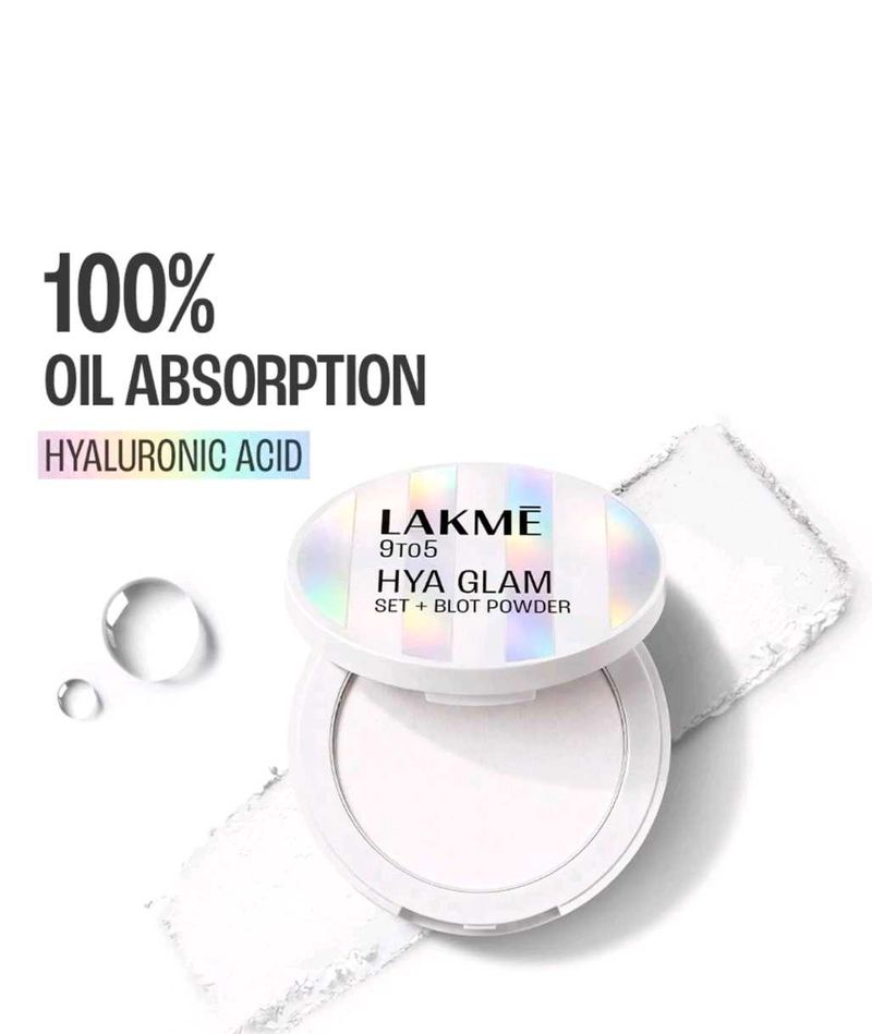 Lakme 9to5 Hya Glam Instant Set + Blot Powder