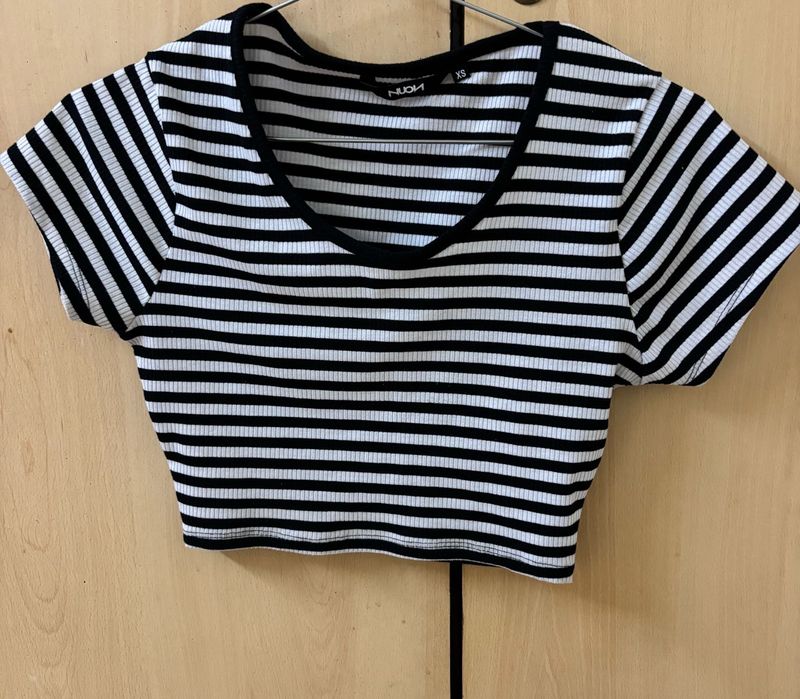 Striped Cropped Top