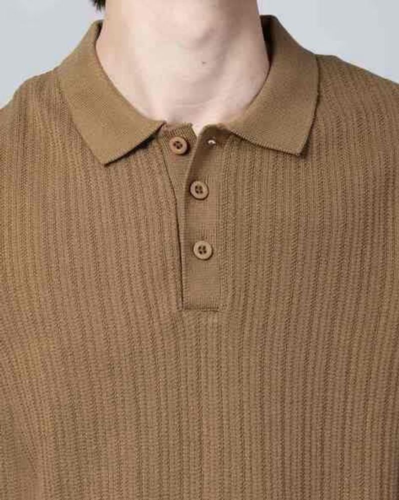 Mango Man Men's Brown Polo Shirt