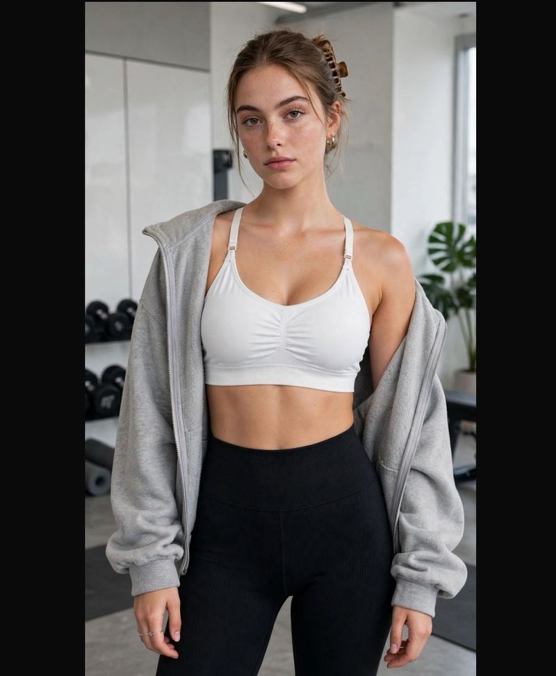 Censored White Sports Bra