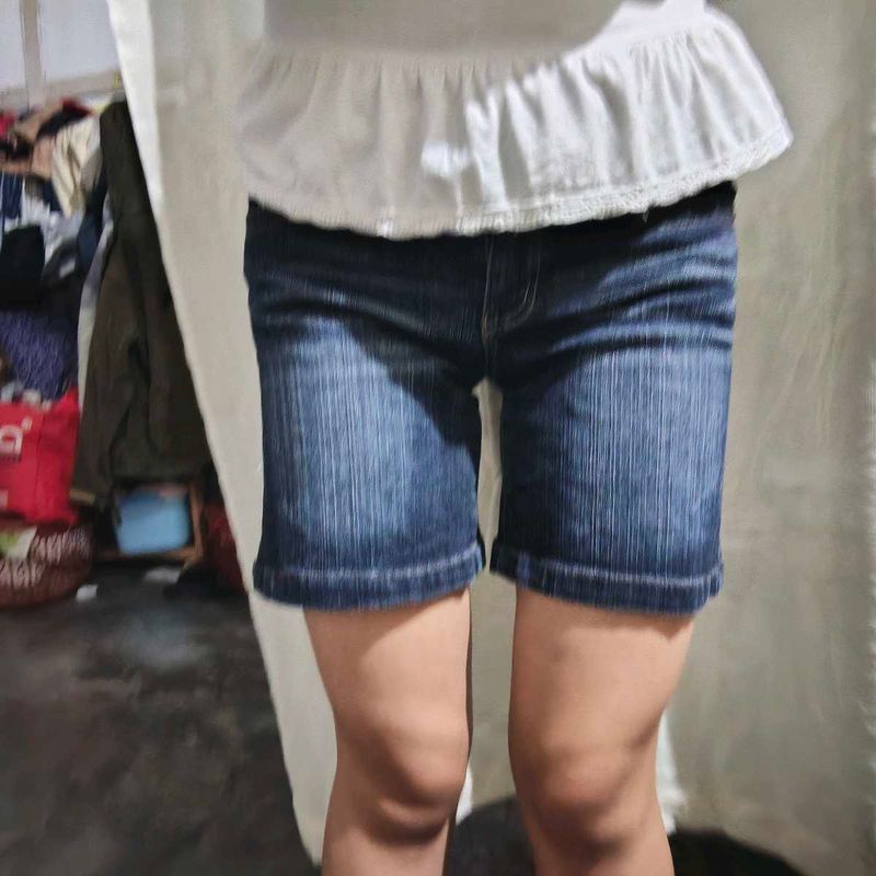 Classic Blue Denim Shorts