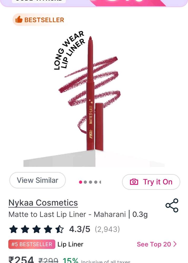 Nykaa Matte to Last Lip Liner