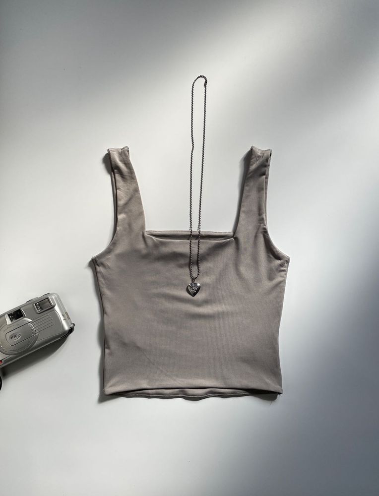 Square neck crop top