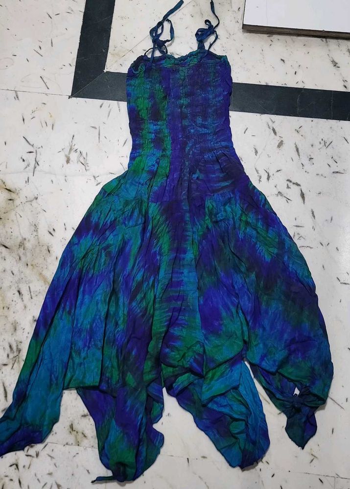 Tie-Dye Spaghetti Strap Dress