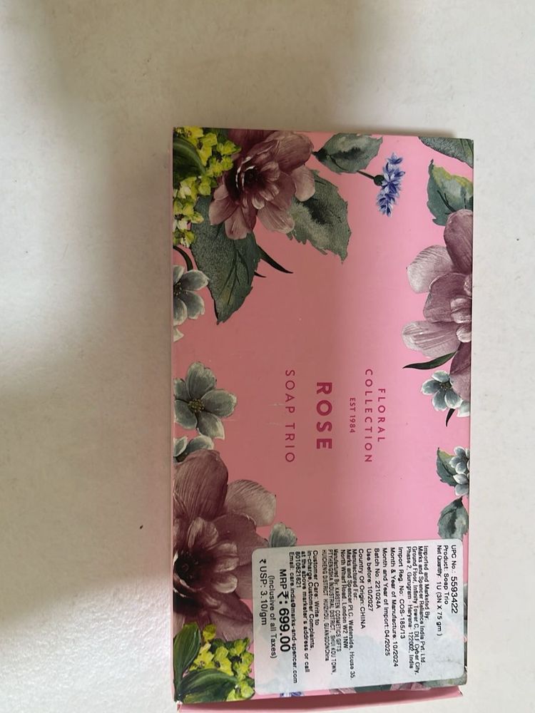 Floral Collection Rose Soap Trio