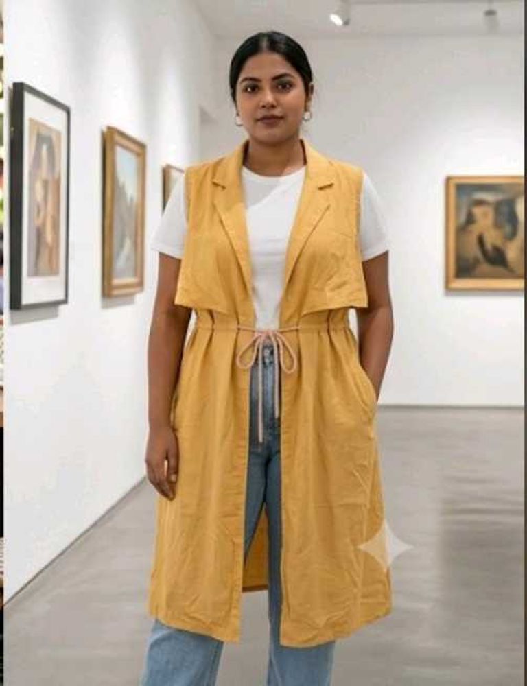 Stylish Sleeveless Long Vest