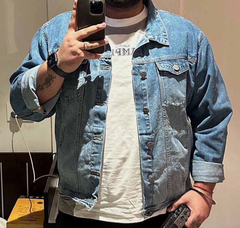 Men's Classic Denim Jacket 5xl size