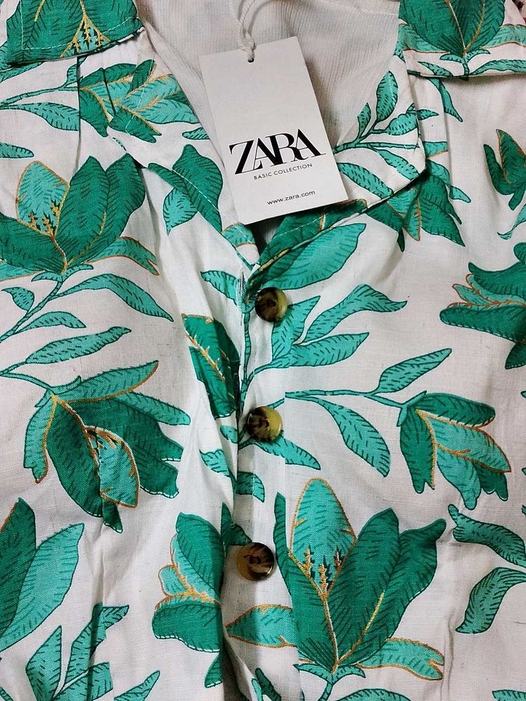 Zara Floral Print Shirt gift 🧧🎁