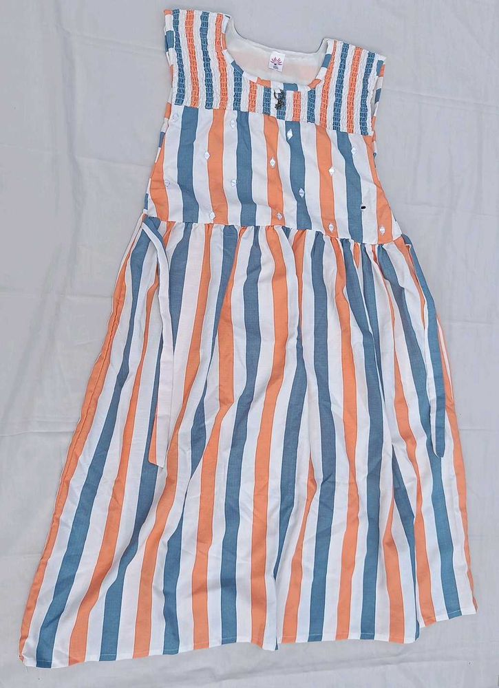 Striped Casual Midi Dress