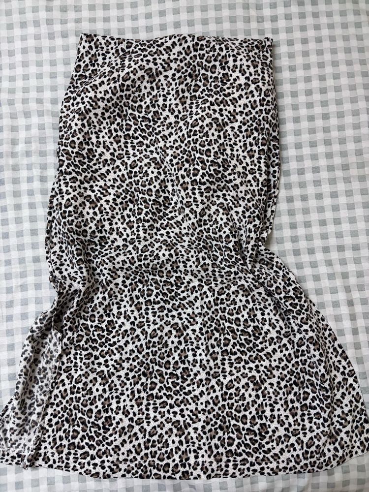 Leopard Print Midi Skirt